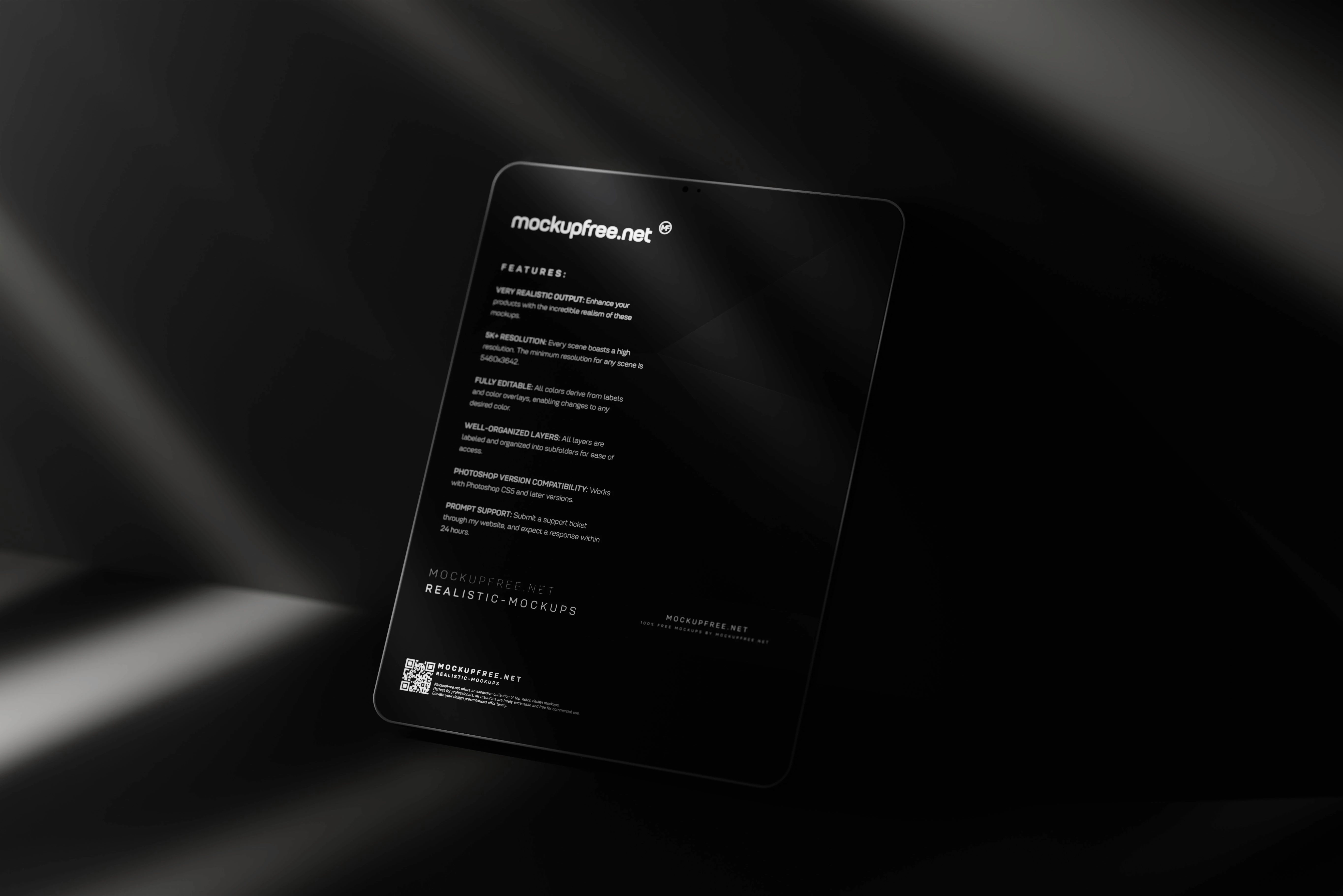 a black business card sitting on top of a table
